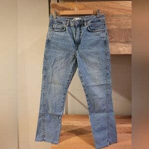 Zara High-rise Straight Leg Jeans, Size 6